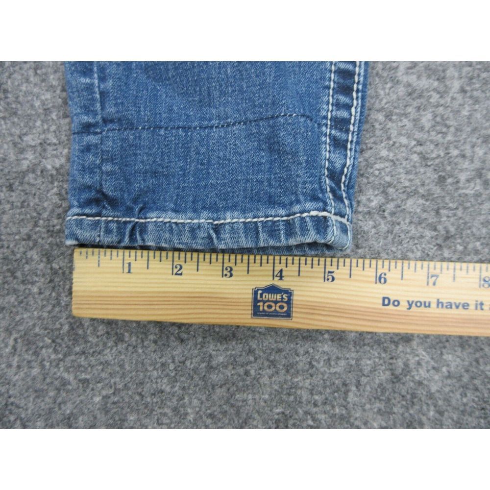Miss Me Jeans Womens 29 Blue Denim Cuffed‎ Skinny Rhinestone Ladies 29X28 - Picture 5 of 16